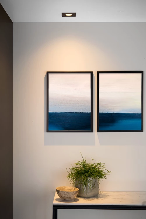 Lucide TUBE - Spot encastrable - 1xGU10 - Noir - ambiance 1